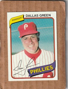 1980 Topps Burger King Dallas Green Philadelphia Phillies #1 NMINT