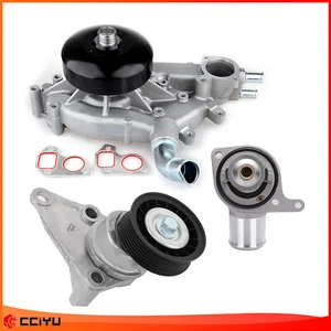 ✅Water Pump+Thermostat+Tensioner Fits GMC Savana 1500 Sierra 1500 Yukon Envoy - Picture 1 of 24