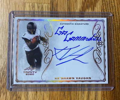 2020 KE'SHAWN VAUGHN LEAF TRINITY INSCRIBED RC AUTO "GO COMMODORS" Buccaneers 🔥 - Image 1 of 2