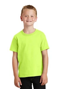 Port & Company PC54Y Youth Short Sleeve Core Cotton Crew Neck Stylish T-Shirt - Picture 1 of 42