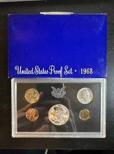 1968 EE. UU. Como Nuevo Juego de Prueba Estados Unidos Original Gobierno Caja de Embalaje - Imagen 1 de 3