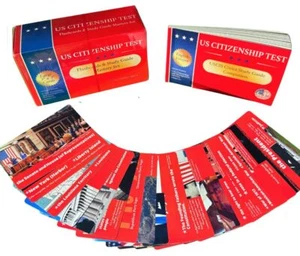 US Citizenship Test Flashcards & Naturalization Test Study Guide Combo Set 20... - Picture 1 of 8