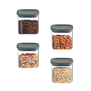Aufbewahrungsdosen Glas 4 x 700ml luftdicht mit Silikondeckel Frischhaltedosen - Bild 1 von 5