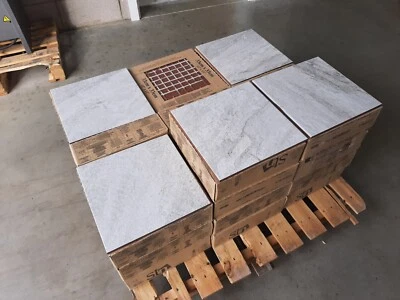 TILES JOBLOT 72: White Grey Stone Stone Effect Non-slip Floor Tiles 33x33 30sqm - Image 1 of 4
