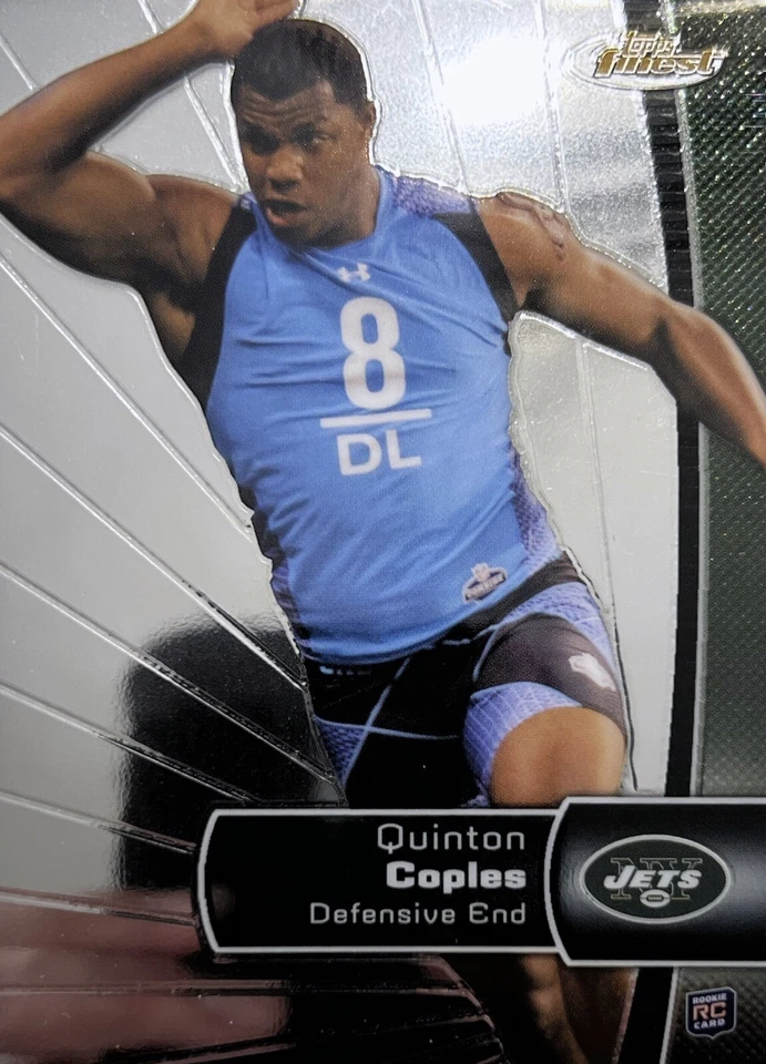 2012 Topps Finest Quinton Coples Rookie Card New York Jets #136 NMMT - Image 1 of 2