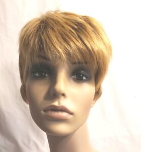 Revlon Pixie Cut Cute Short Bob Lace Front Human Hair Wig Blonde.  New
