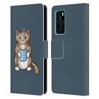 Official Beth Wilson Doodlecats Leather Book Wallet Case Cover For Huawei Phones