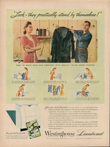 1944 Appliance Washer Dryer Laundromat Vintage Print Ad Westinghouse Clean Cloth - Picture 1 of 9