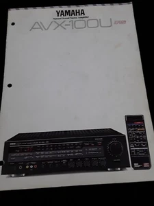 Amplificador estéreo Yamaha AVX-100U RS instrucciones de funcionamiento manual libro de bolsillo - Imagen 1 de 3