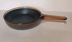 Vintage Vision Corning USA 6A Sautee Pan Teflon Non-stick Coating 7in Dia. Amber - Picture 1 of 6
