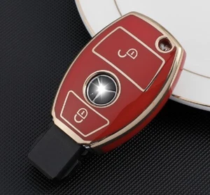 Funda para llave MB rojo protector de silicona llave de coche cubierta mando a distancia - Imagen 1 de 1