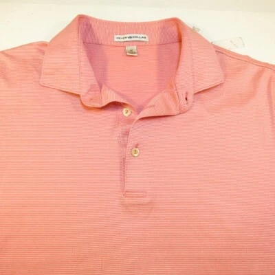 CAMISA POLO DE GOLF PETER MILLAR Para Hombre M Rosa Rayas Foto 1 de 4