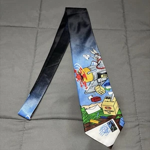 Corbata de piloto de vuelo Looney Tunes Bugs Bunny Acme Roadrunner Mail de colección - Imagen 1 de 14