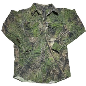 True Timber Outdoor Camouflage Camo Button Down Pine Spruce Large Hunting Shirt - Picture 1 of 9