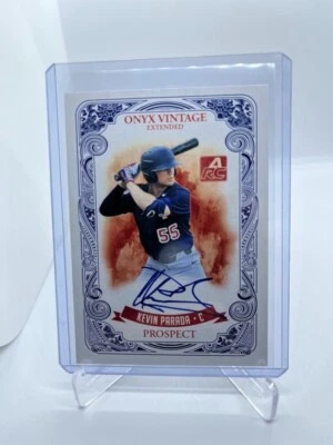 2021 Onyx Vintage Prospect #EAKP 1st AUTO KEVIN PARADA RC Mets Rookie /400 Blue - Image 1 of 2