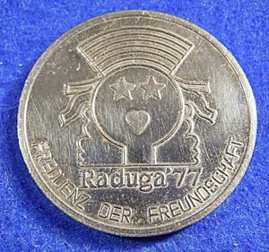 01 161 DDR Medaille Raduga`77 Frequenz der Freundschaft, Radiotreff der Deutsch- - Picture 1 of 2