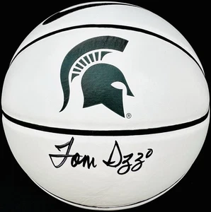 TOM IZZO SIGNED NIKE MICHIGAN STATE SPARTANS LOGO BASKETBALL PSA/DNA - Picture 1 of 3