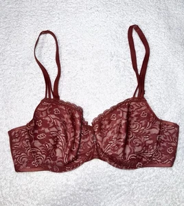 NWOT Soma Enticing Lift Balconette Bra Lace Underwire Unlined Womens 34D Red - Picture 1 of 11