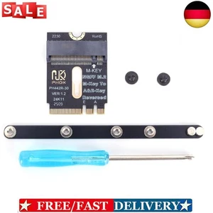 DE* NGFF A+E-Key Male To NVME M-key Female Extension PCI-E 4.0 Adapter with Brac - Afbeelding 1 van 9