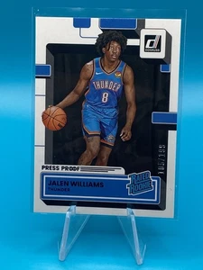 2022-23 Panini Donruss - Rookie Jalen Williams Purple Press Proof /199 OKC #212 - Picture 1 of 2