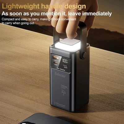 90000mAh Power Bank 66W USB C Schnellladegerät Externer Batterie Ladegerät Handy - Bild 1 von 4