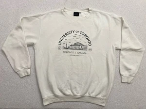 università di toronto felpa uomo pullover girocollo grande bianco B10 - Foto 1 di 7