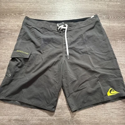 Bañador Quicksilver 38 Hombre Gris Bolsillo Carga Surf Playa 10" Foto 1 de 4