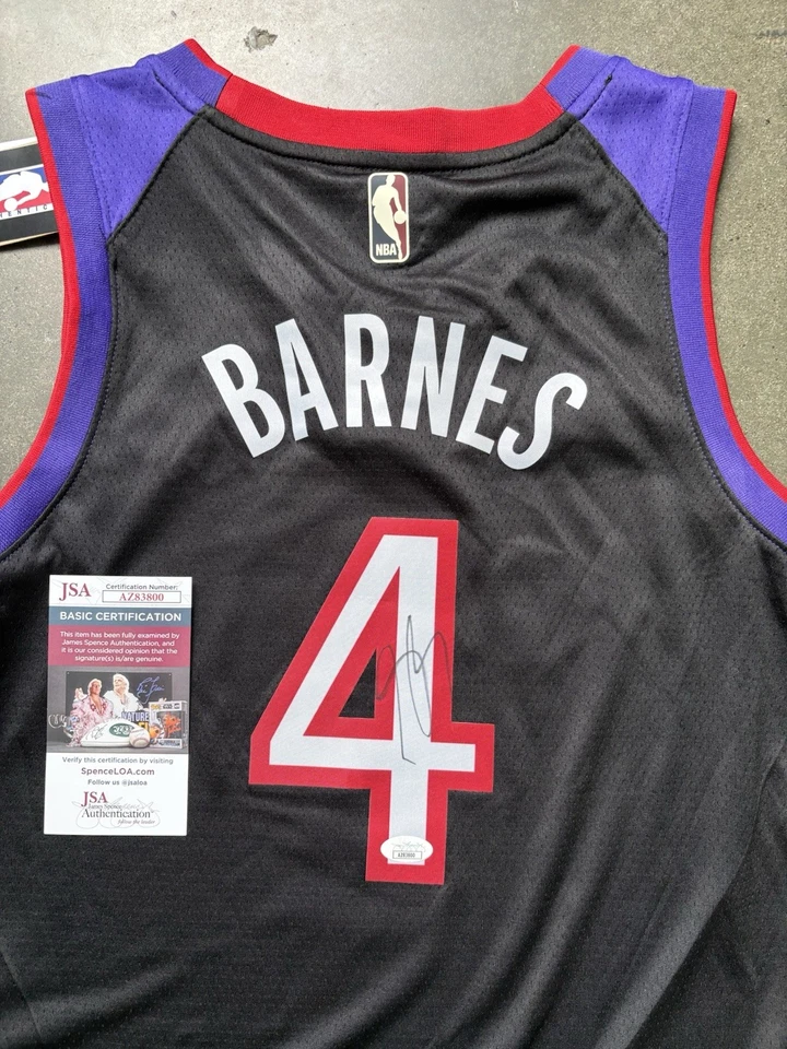 Scottie Barnes Signed Autographed Toronto Raptors Classic Jersey JSA Authentic - Image 1 of 4