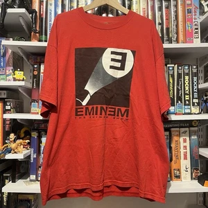 Vintage 00’s 2002 The Eminem Show Tour T Shirt XL Rap Tee Red Rare Slim Shady - Picture 1 of 6