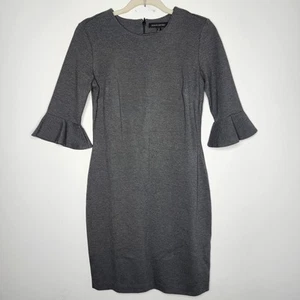 Banana Republic Women's Dress Size 6P  Gray Ruffle Sleeves NWT - Picture 1 of 9