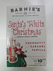 Barnie's Caffè Babbo Natale Bianco Natale Caffè Tostatura Media 10 K-Cup.Exp.03/26 - Foto 1 di 2