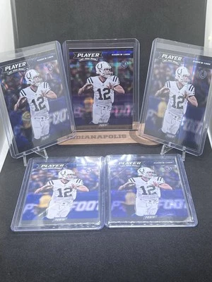 Lot of (5) Set- 2017 Player of the Day Andrew Luck SP 1/1 /15 /75/150 BASE Colts - Image 1 of 4