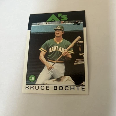 1986 Topps Baseball Card #378 Bruce Bochte Oakland Athletics NmMt Free Shipping! - Image 1 of 4