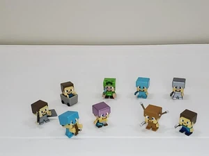 Minecraft Mini Figure Steve Lot of 9 - Discontinued Mattel Series - Picture 1 of 1