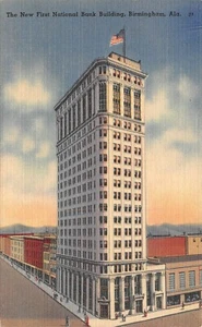 # H2530 BIRMINGHAM, AL. POSTCARD, FIRST NATIONAL BANK - Picture 1 of 2