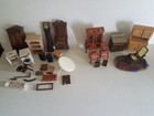 Wood Doll House Miniature Furnature Lot - For Parts Or Repair, Some Are Complete