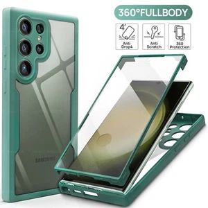 360° Grad Hülle Für Samsung S23 S24 S25 Ultra S22 A15 A55 Klar Full Case Schutz - Picture 1 of 18