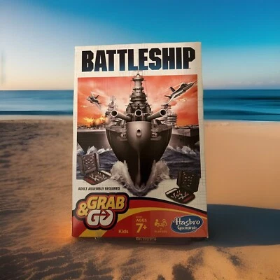 Hasbro Battleship Grab & Go Travel Game New Age 8+ Fun Car Game - Image 1 of 4
