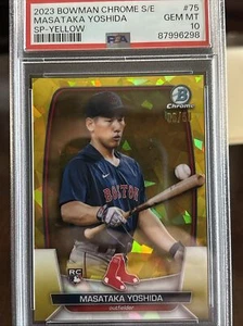 2023 Bowman Chrome Sapphire Masataka Yoshida Yellow Refractor SP RC /50 PSA 10 - Picture 1 of 3