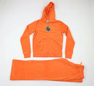 NOS Vintage 90s Juicy Couture Womens Large Terry Cloth Track Suit Orange USA - Picture 1 of 12