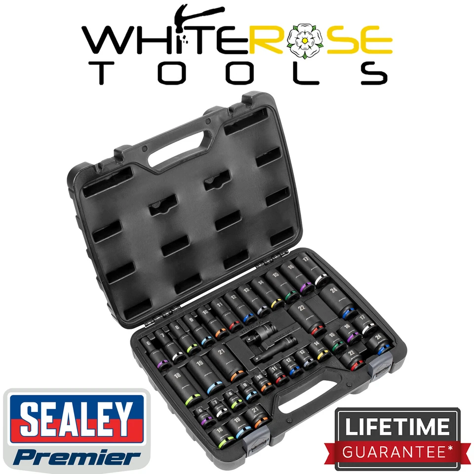 Sealey AK5633M Premier Impact Socket Set 3/8"Sq Drive 36pc