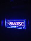 Paradise Acrylic Box 14" Neon Light Sign Lamp Wall Decor Bedroom Windows 