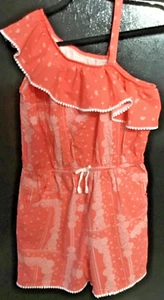 Wonder Nation Girls size XXL (18) orange Summer Romper - Picture 1 of 6