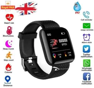 Smart Watch Men Women Fitness Tracker Blood Pressure Heart Rate Sport Watches - Picture 1 of 11