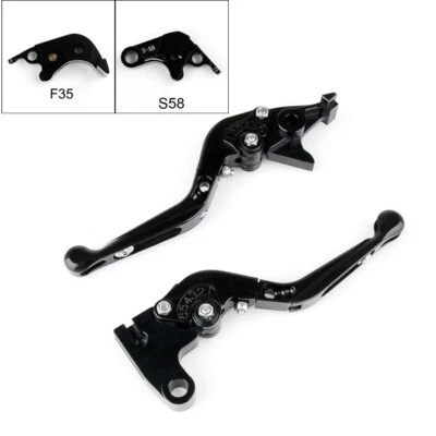 Adjustable Folding Extendable Brake Clutch Levers FOR Suzuki GSXR1000 750 600 BK Foto 1 de 2