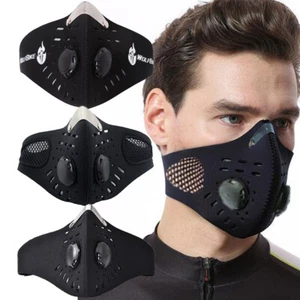 Outdoor Dust Haze Activated Carbon Masks Filter Air Valve Washable Reusable Mask - Picture 1 of 33