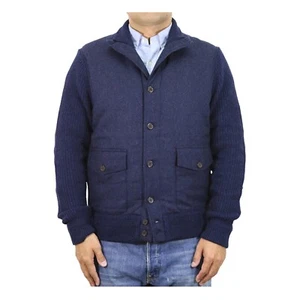 Chaqueta Suéter Polo Ralph Lauren Abotonada Lana Mezcla Cachemira - Azul Índigo - Imagen 1 de 9