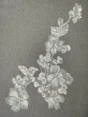 Stella York - Ivory Lace & Shimmering Sequin Floral Appliques for Wedding Dress - Image 1 of 4