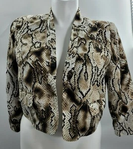 Worthington Women's Open Front Animal Print Jacket Size XL - Picture 1 of 9