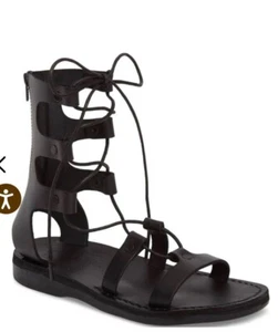 Jerusalem Sandals Women's Leather Gladiator Lace Up Sandal - Rebecca 40 - Picture 1 of 7
